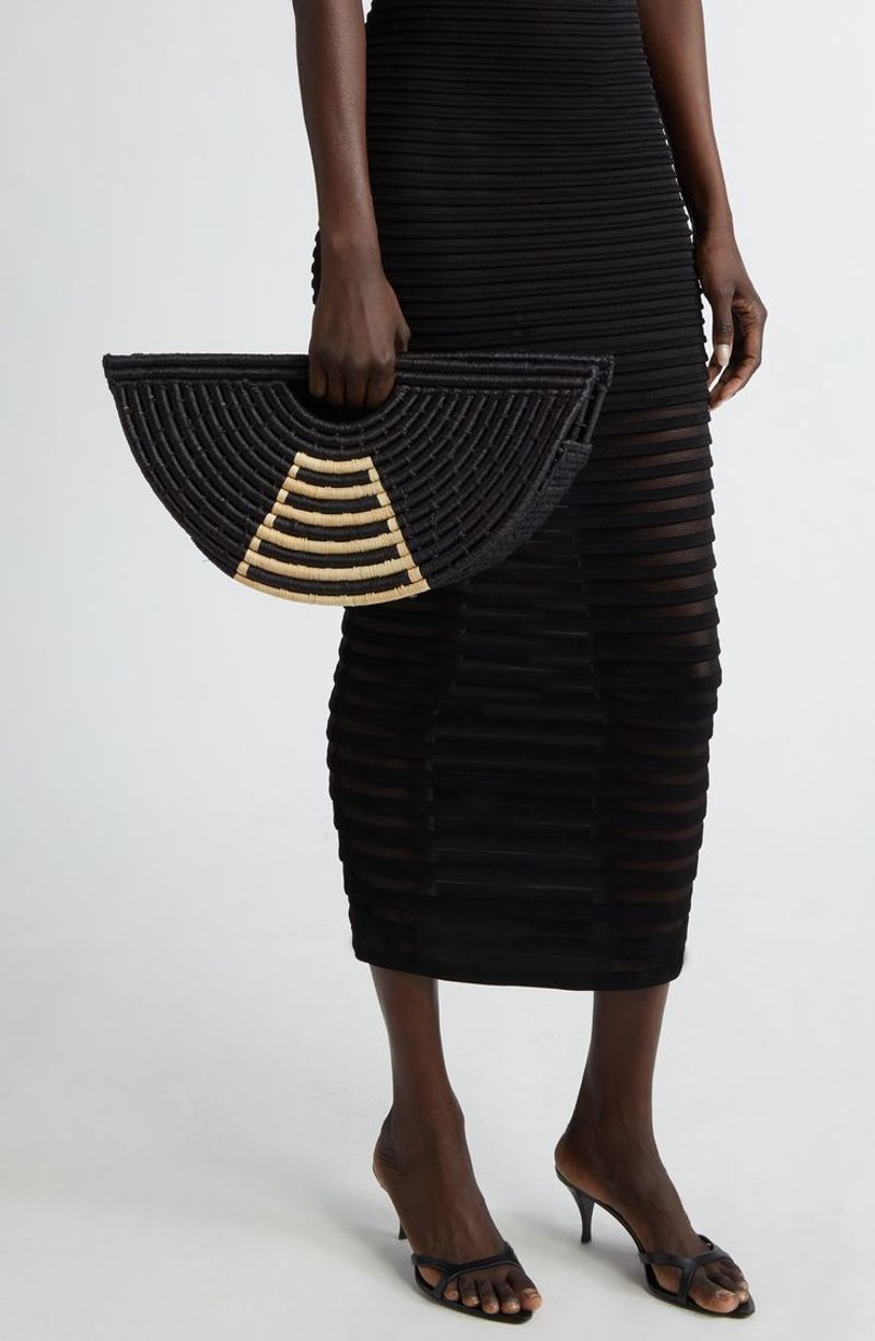 Mules + Crescent-Shaped Handbag