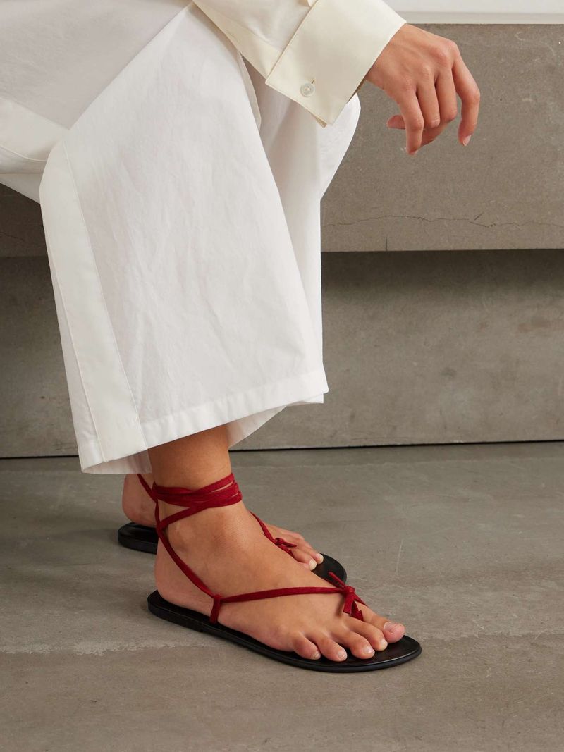 Ankle-Wrap Flat Sandals