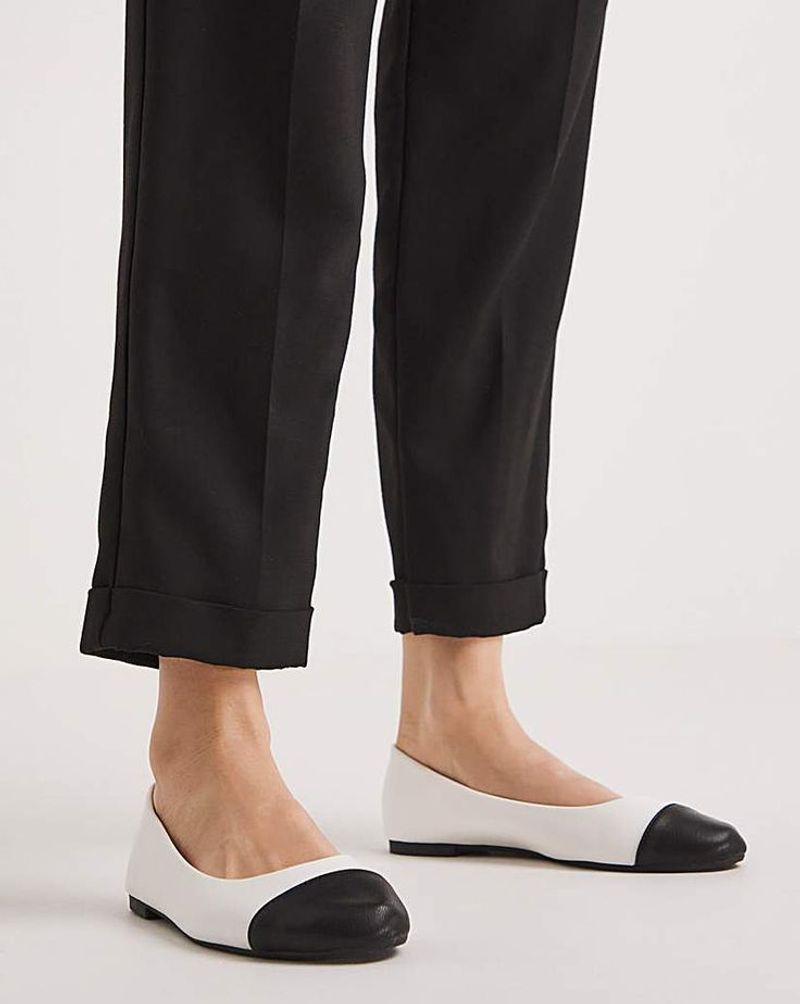Two-Tone Cap-Toe Flats