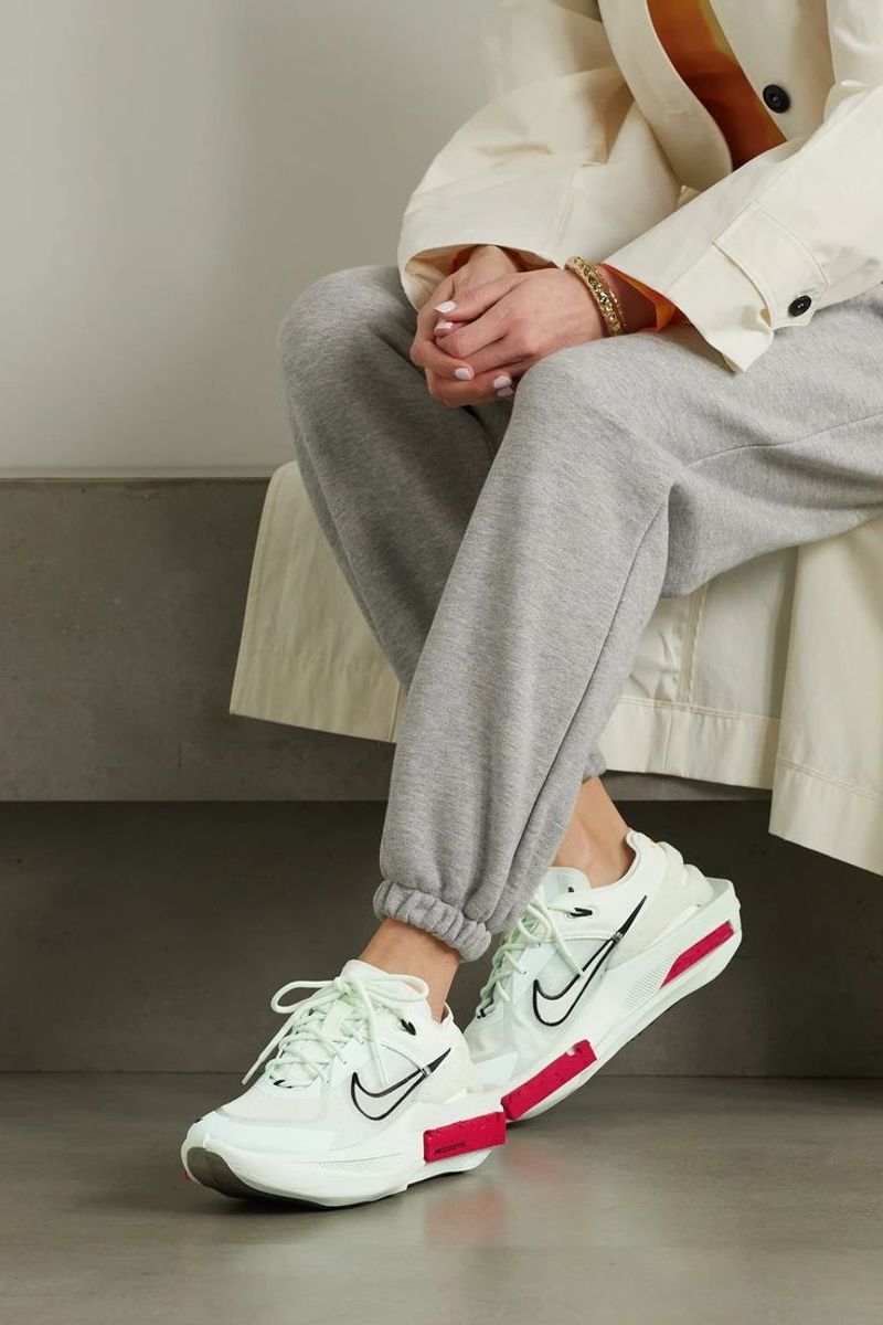 Rounded-Toe Comfort Sneakers with Thick Soles