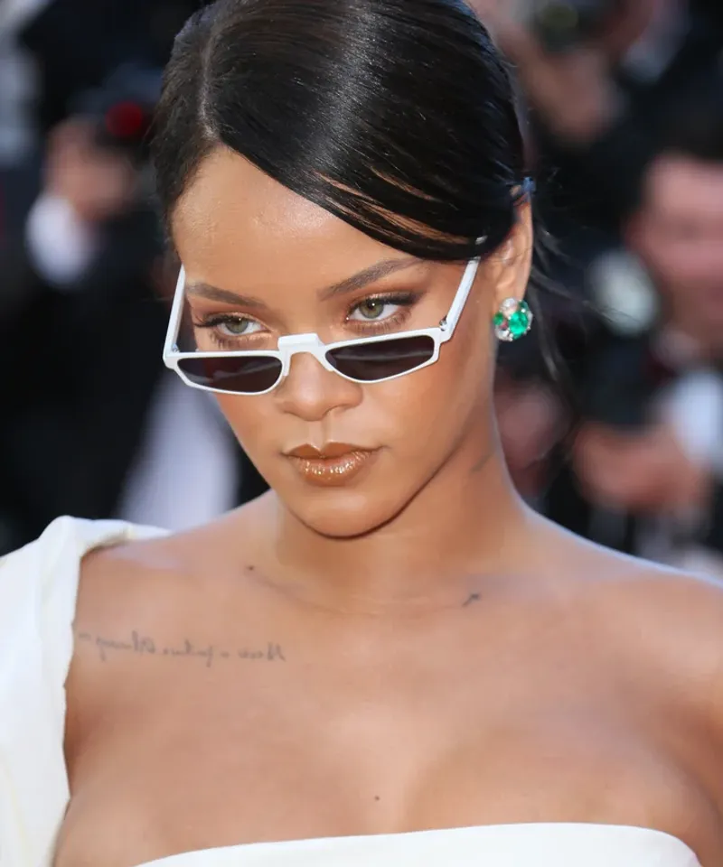 Micro Sunglasses + Tiny Scarf Tops