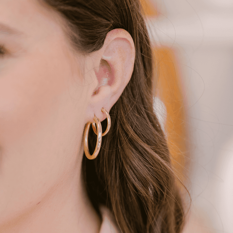 Simple Gold Hoop Earrings
