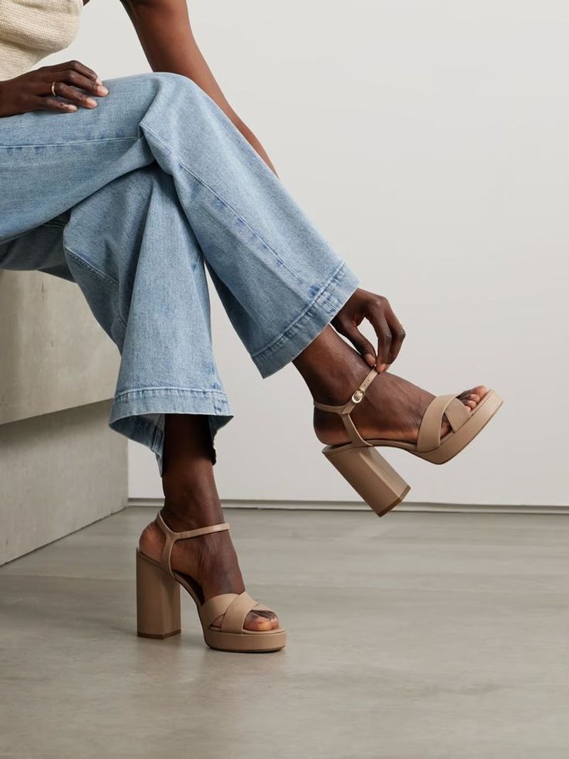 Platform Shoes with Flared Jeans