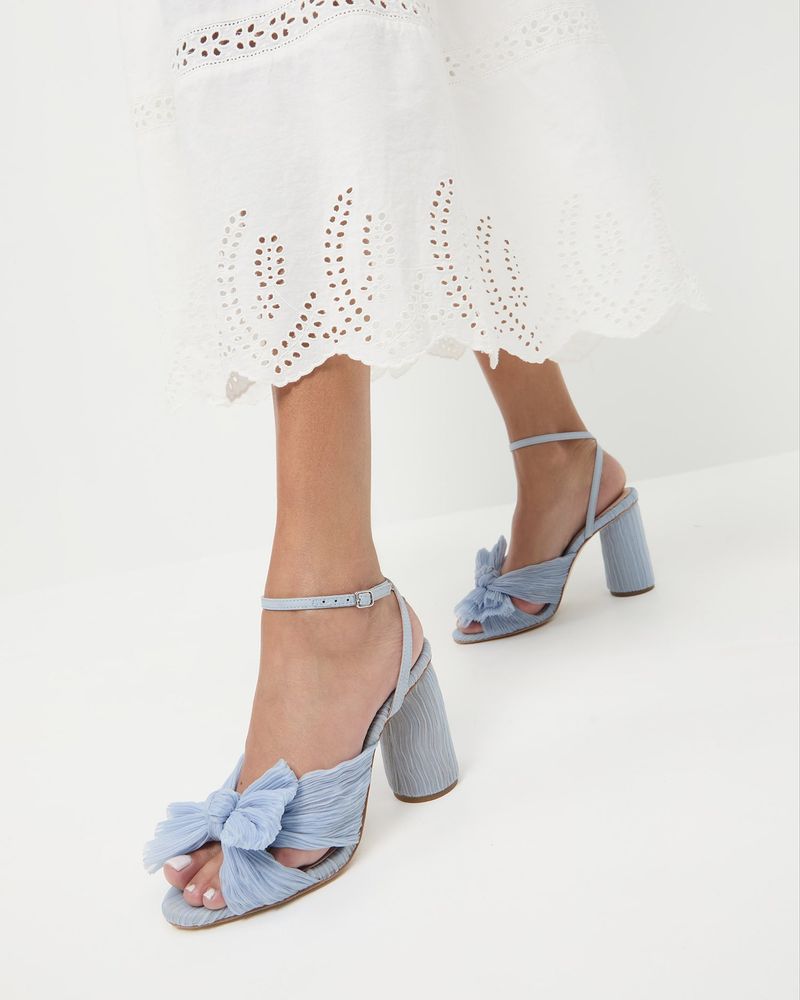 Loeffler Randall Camellia Pleated Bow Sandals