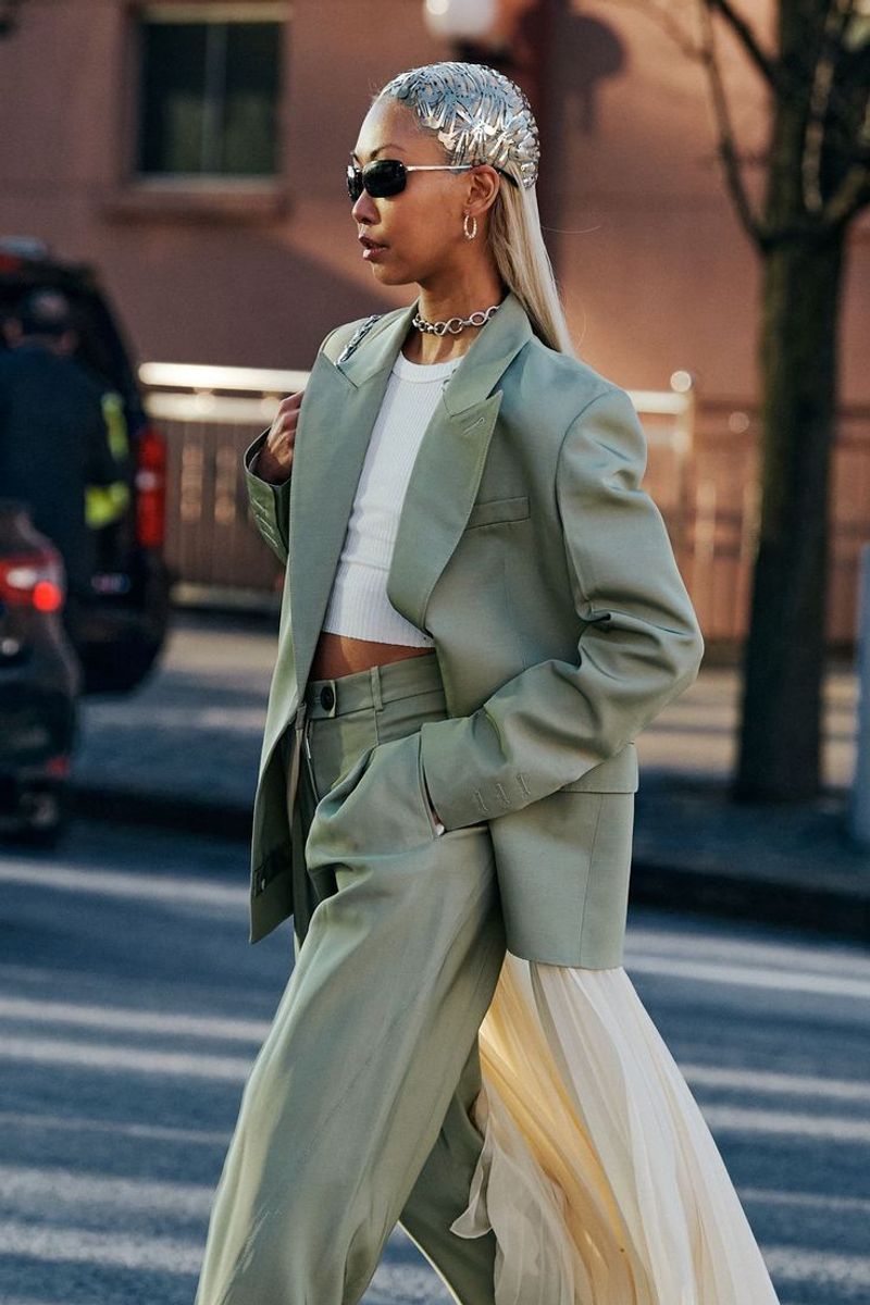 Sage Green + White
