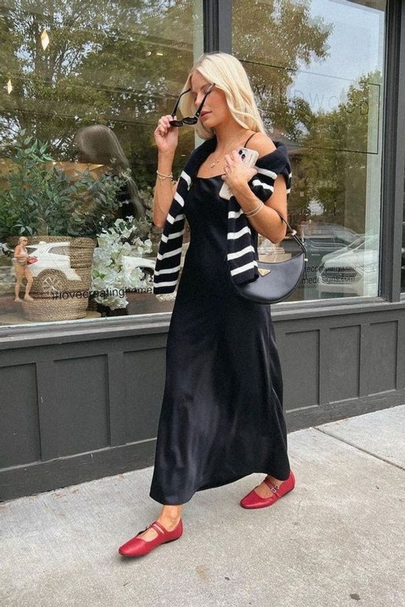 Slip Dresses with a Cropped Cardi