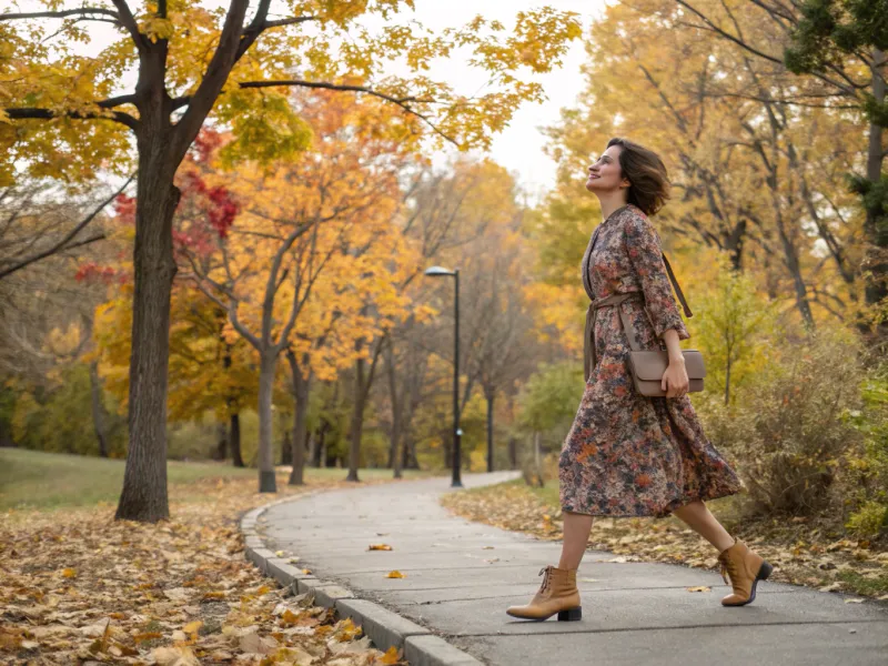 Midi Dress + Slouchy Boots