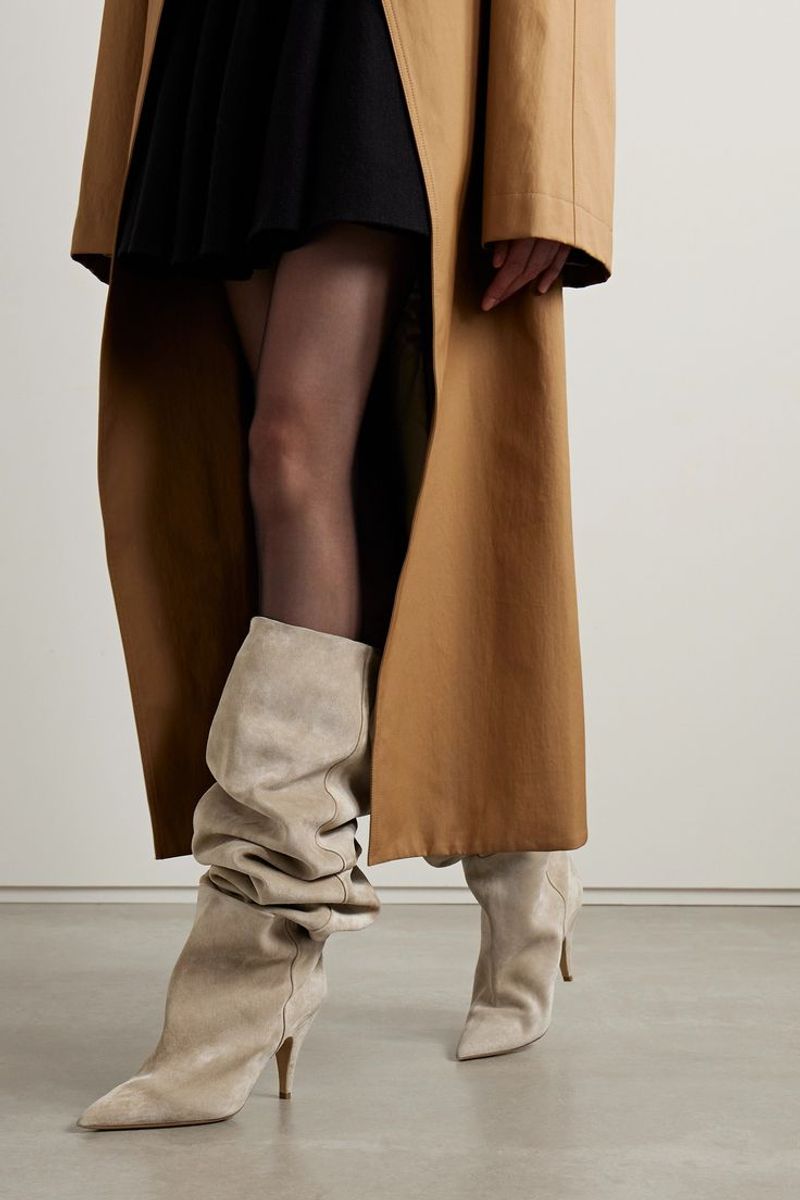 Mid-Calf Slouchy Boots (With Wide Shafts)