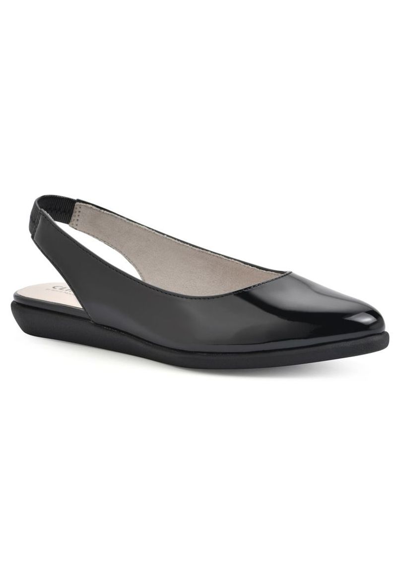 Elastic Slingback Flats