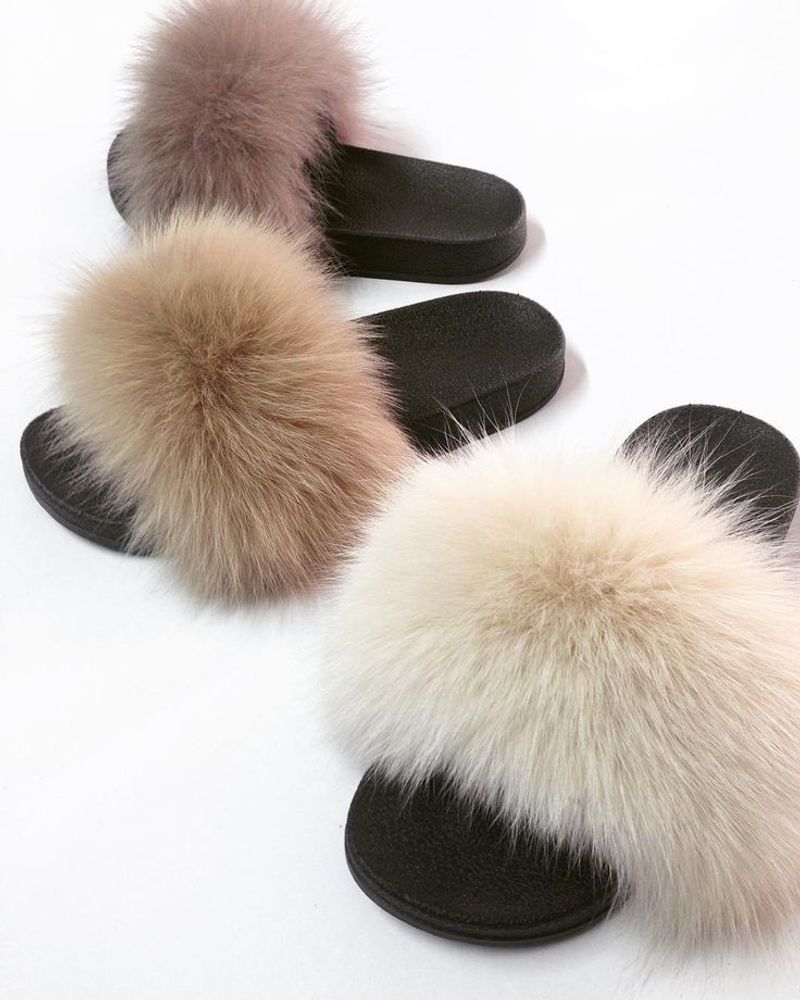 Fur-Lined Mules or Slides