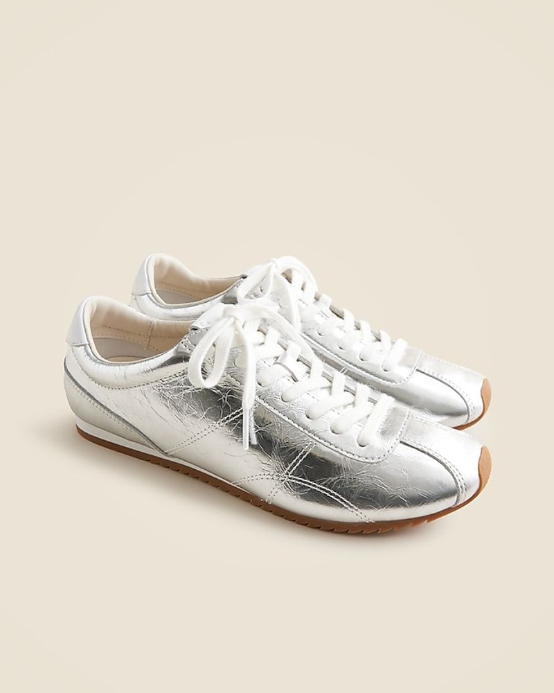 J.Crew Rec metallic leather sneakers