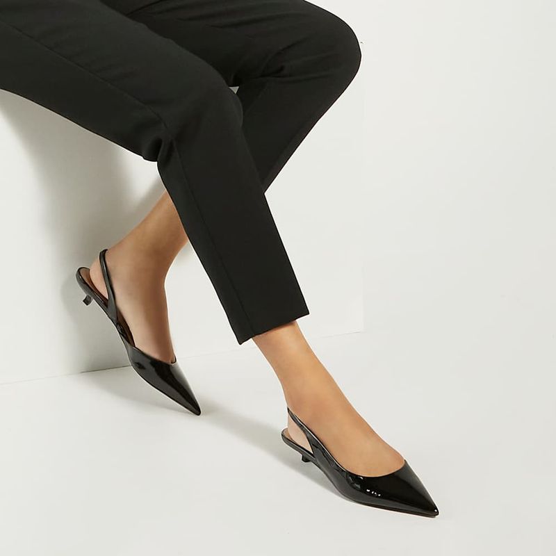 Dune Calmer Kitten Heel Slingback Shoes