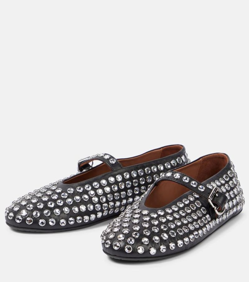 Alaïa Studded Leather Mary Janes