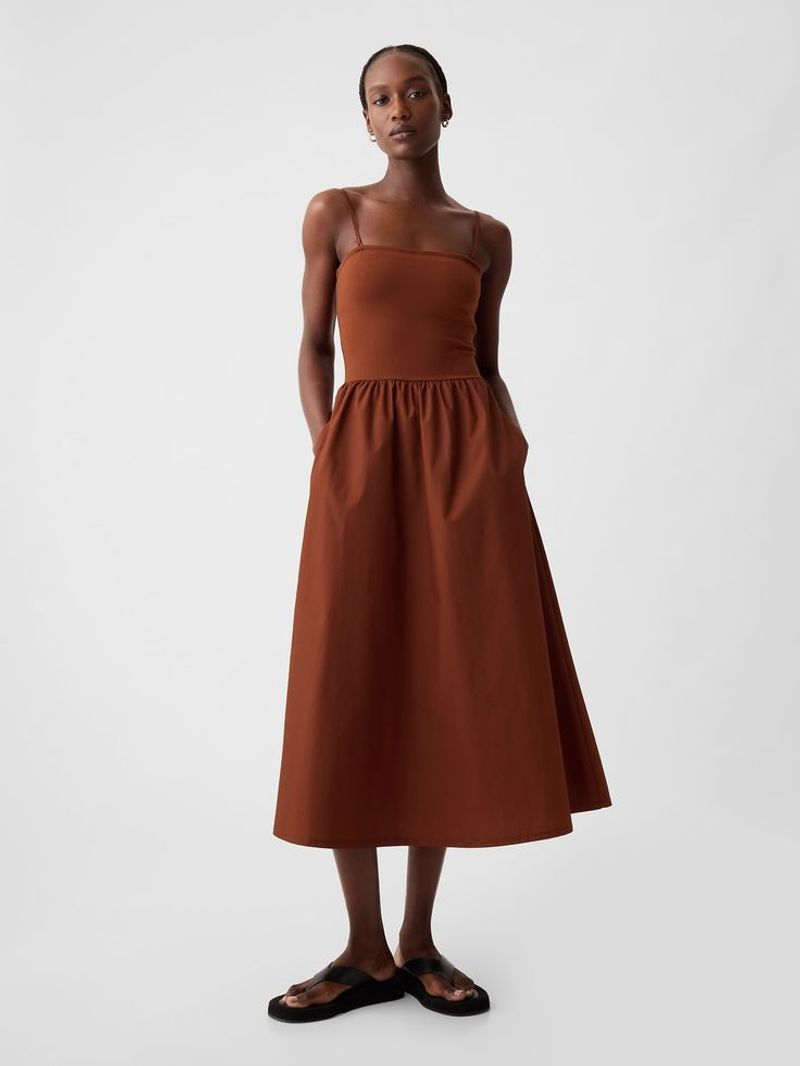 Gap Mixed Media Midi Dress