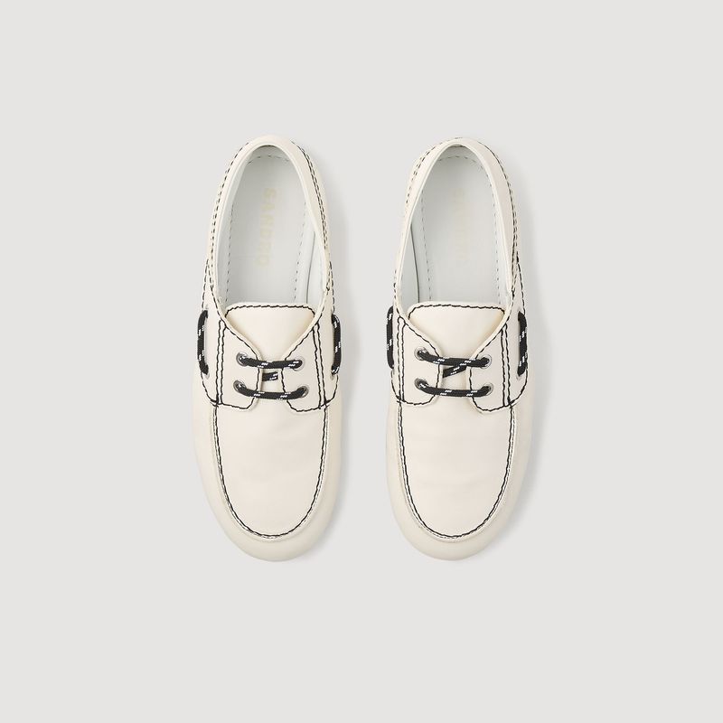 Sandro Leather Boat Shoes