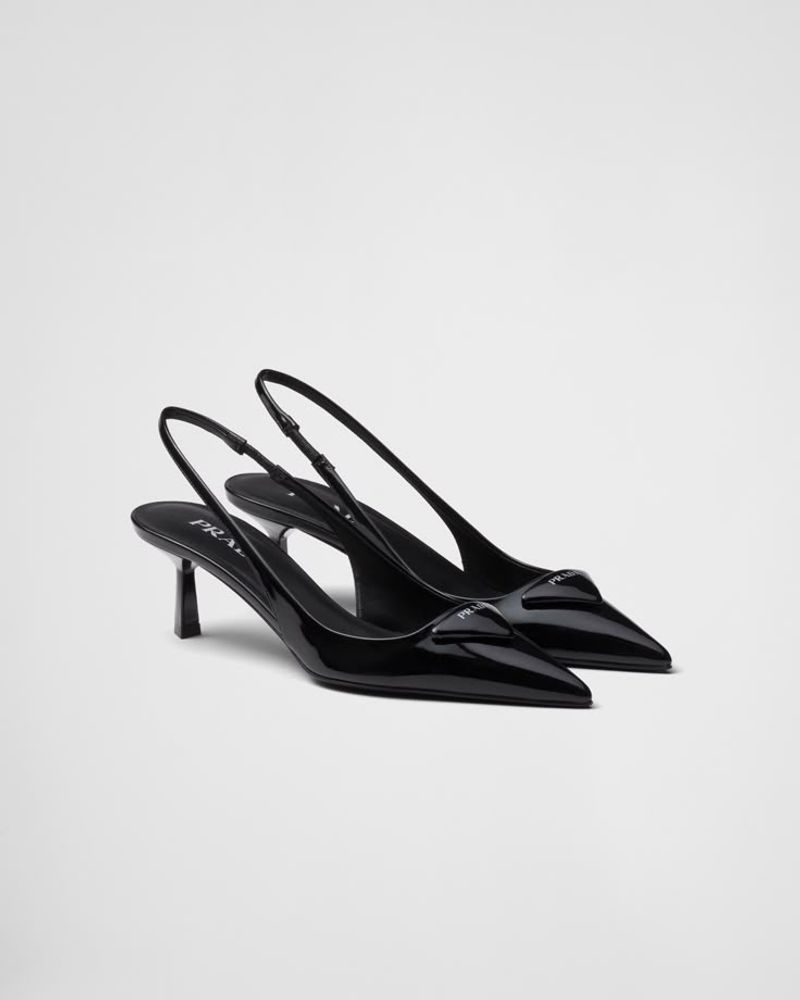 Prada Patent Leather Slingback Pumps