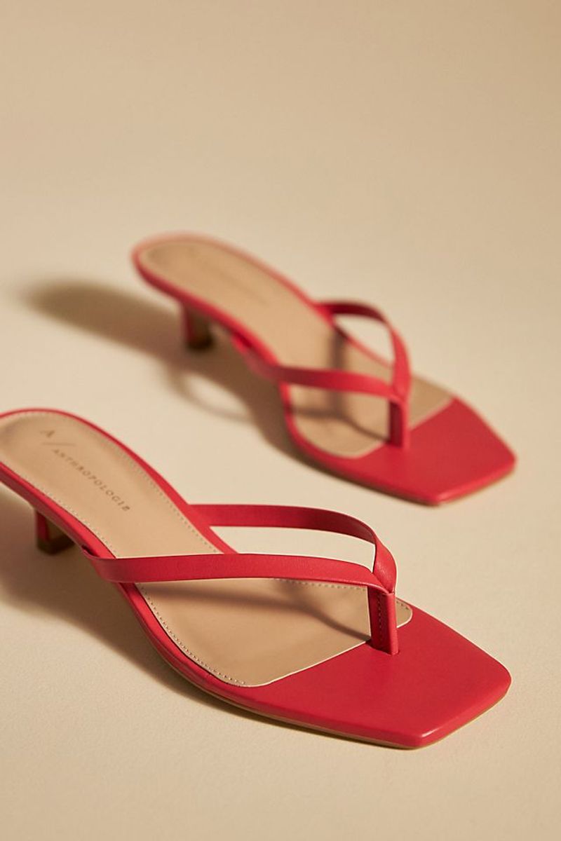 Anthropologie Toe-Strap Kitten Heels