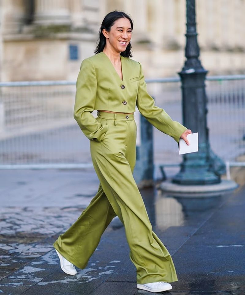 Cropped Blazer + Sporty Runners