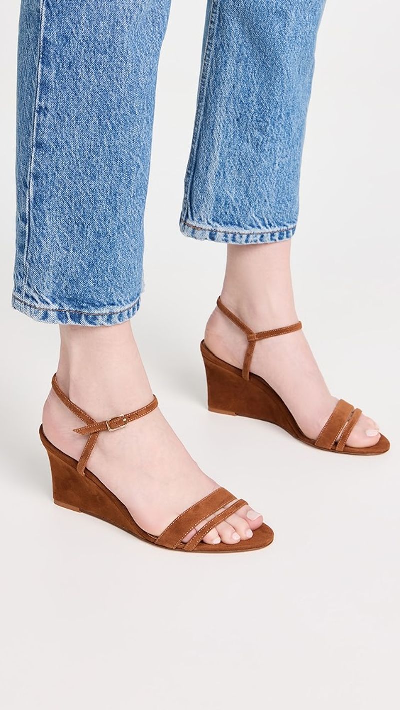 Emme Parsons Suede and Leather Wedges: Minimalist Elevation