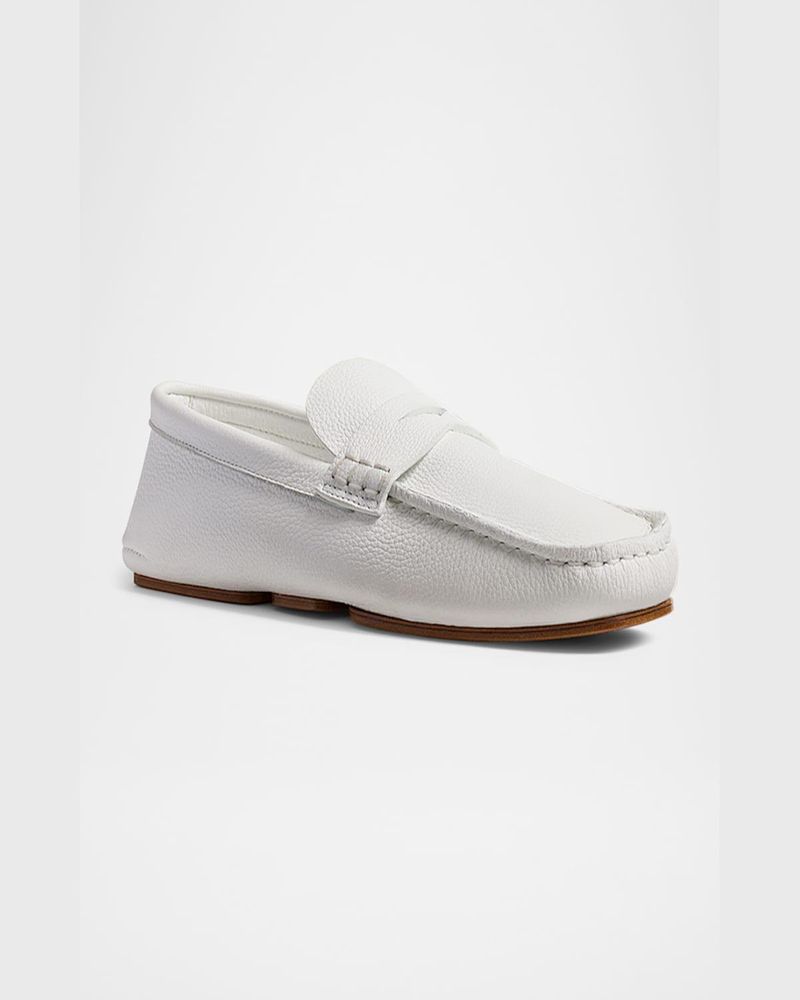 KHAITE Billy Textured-Leather Loafers