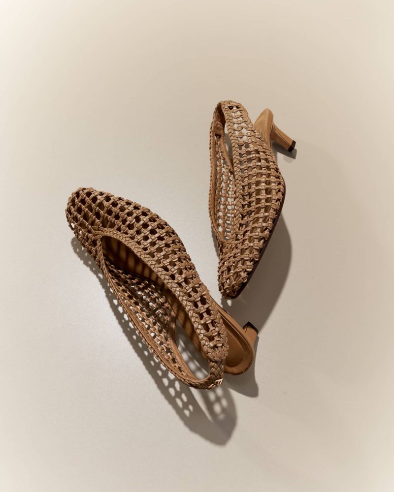 Fendi Woven Slingback Pumps