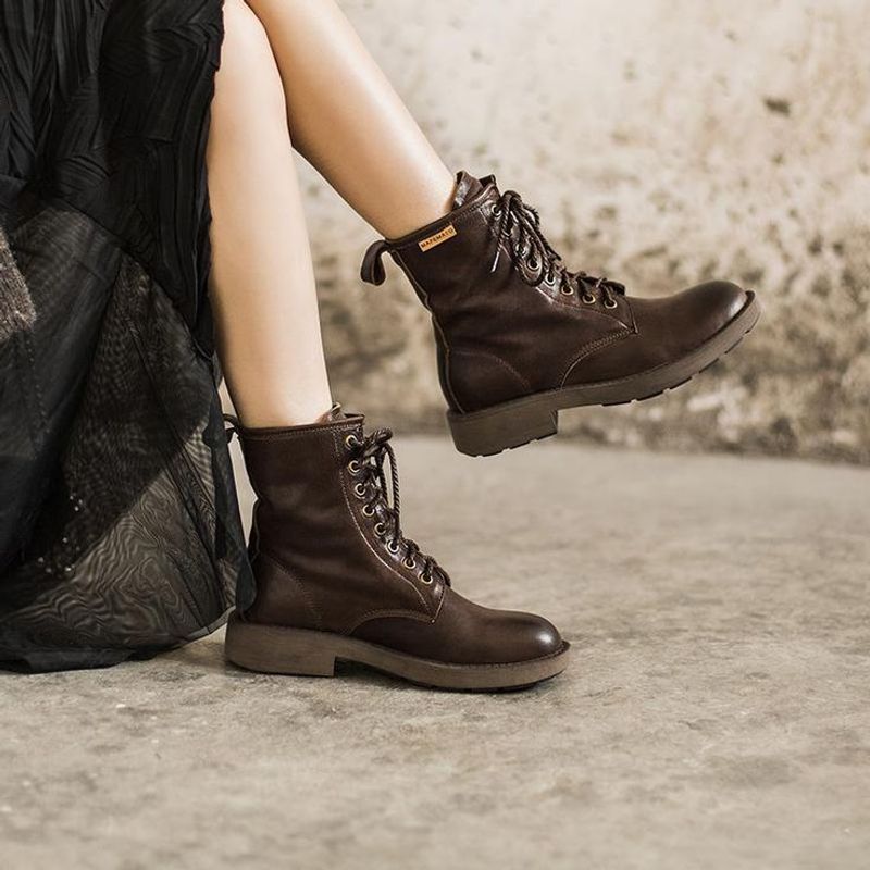Heavy Combat Boots with Feminine Dresses