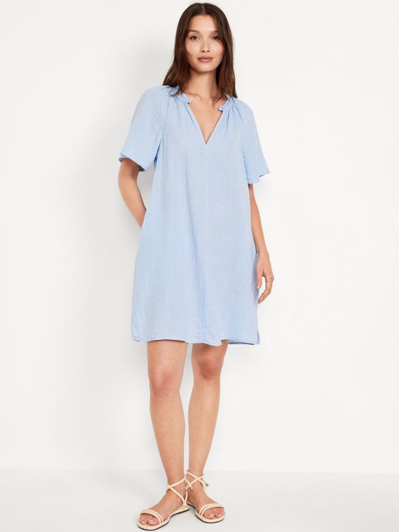 Old Navy V-Neck Mini Swing Dress