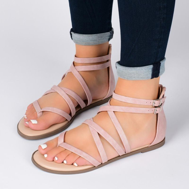 Journee Collection Flat Gladiator Sandals