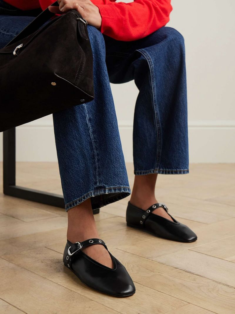 Le Monde Beryl Stella Leather Mary Jane Ballet Flats