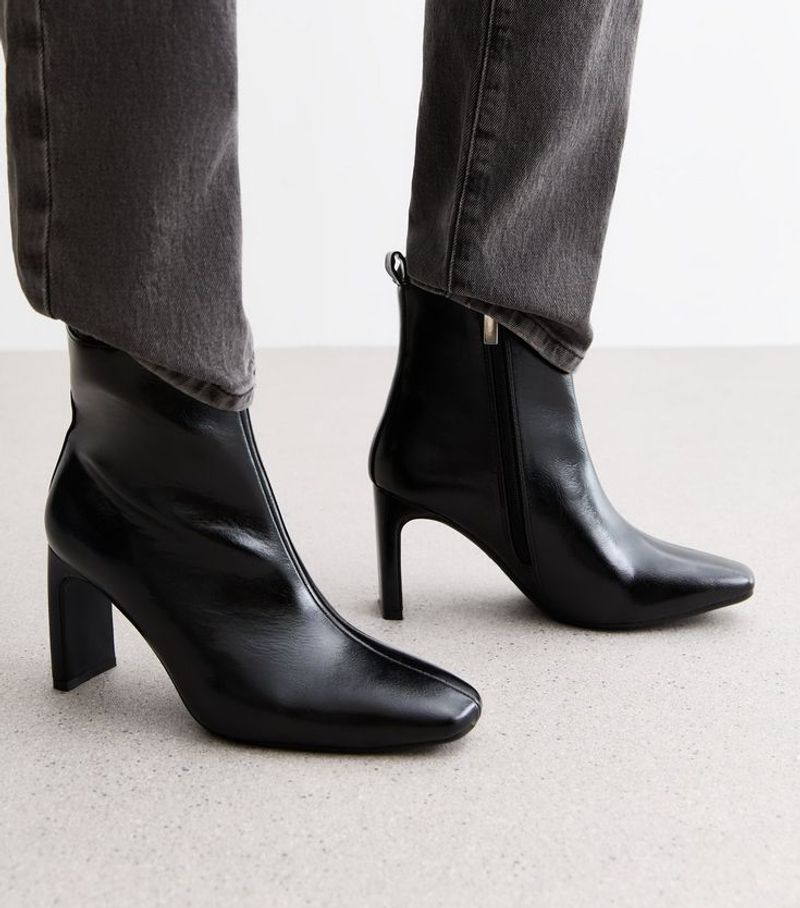 Square-Toe Ankle Boots