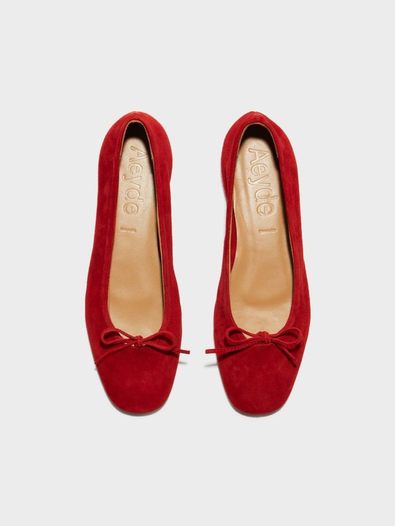 AEYDE Delfina Suede Ballet Flats