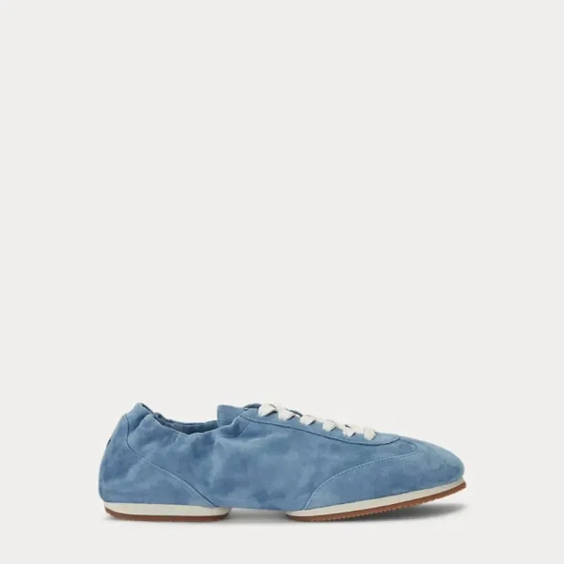 Ralph Lauren Suede Pony Ballerina Sneaker
