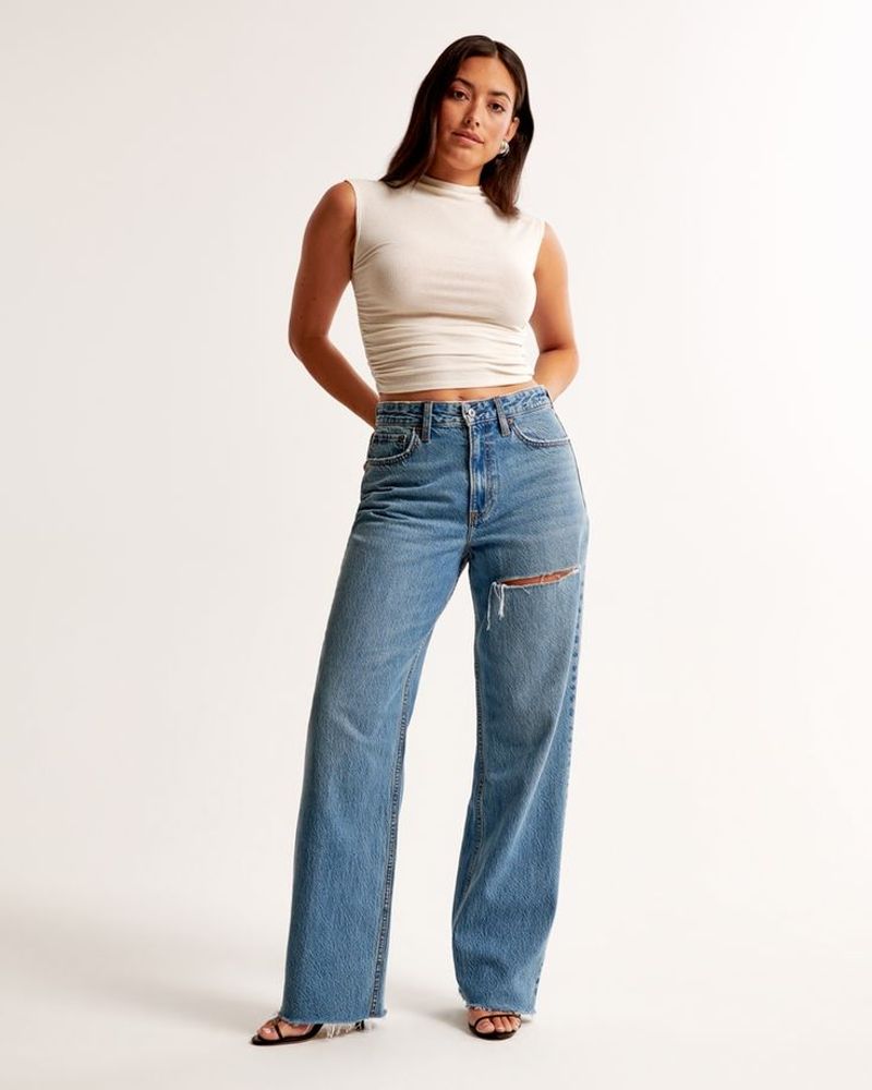 Abercrombie & Fitch High Rise Loose Jeans