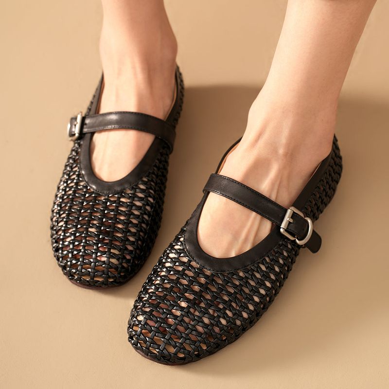 Bejeweled Ballet Flats with Puffy Soles