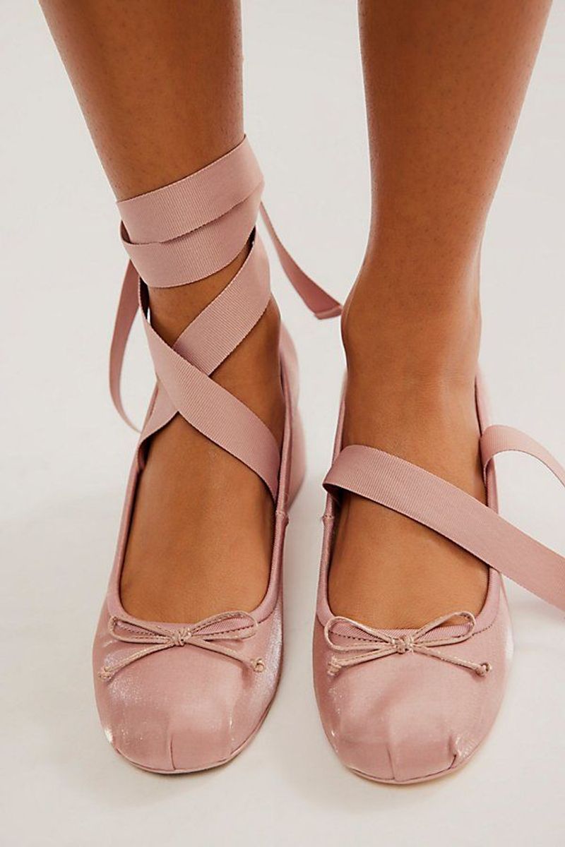 Ballet-Inspired Lace-Up Flats
