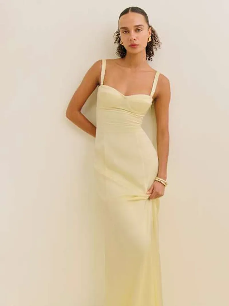 Reformation Britney Satin Dress