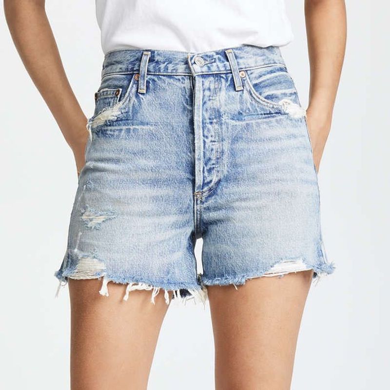 Abercrombie & Fitch High Rise 90s Cutoff Short