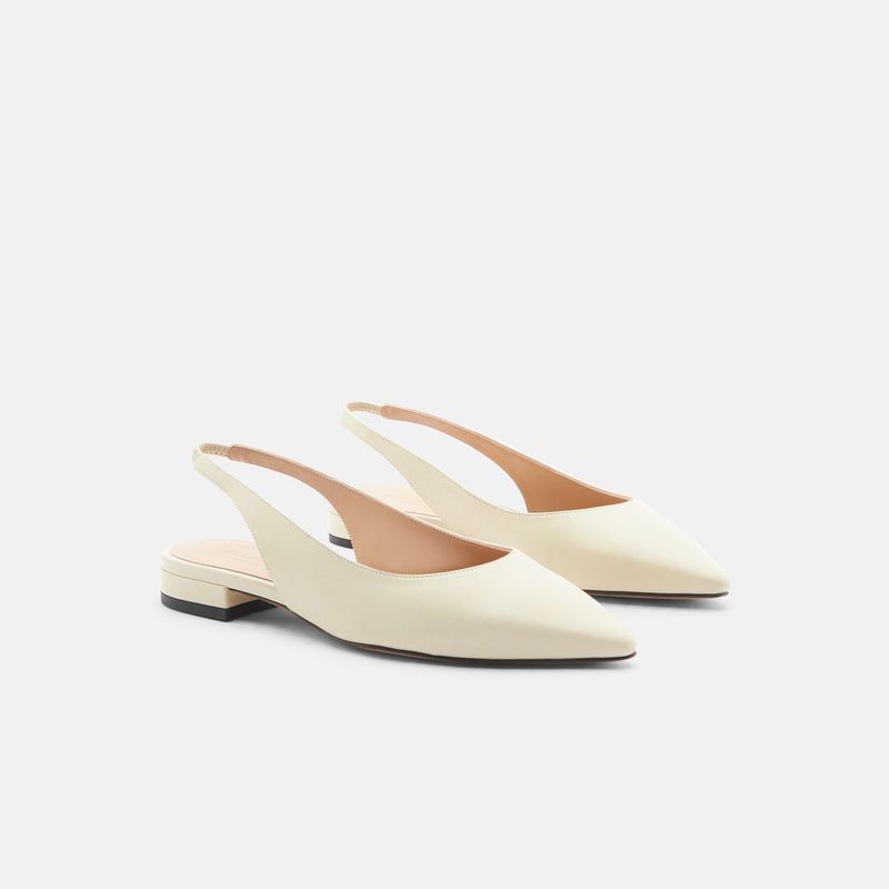Scarosso Pointed-Toe Slingback Ballerina Shoes