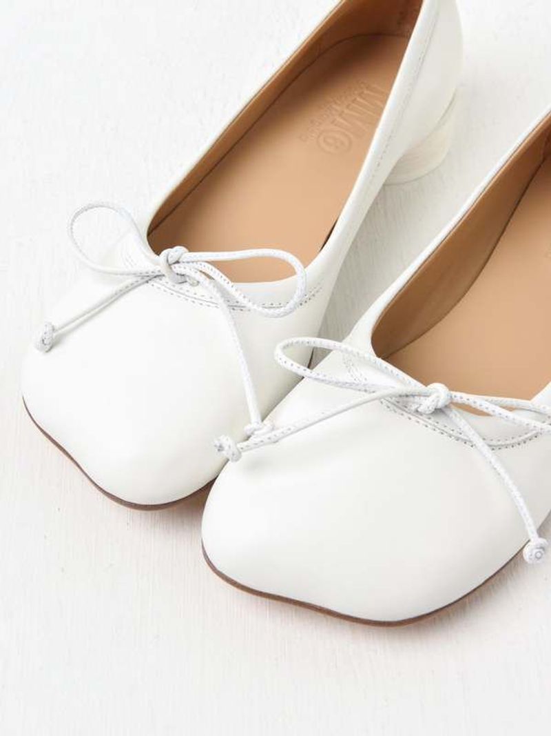 Maison Margiela White Anatomic Classic Ballerina Flats