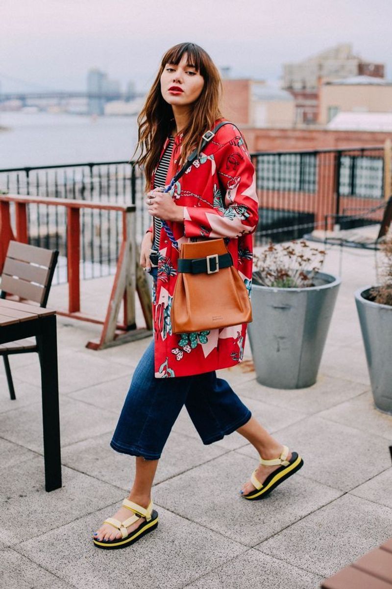 Overly Sporty Sandals with Velcro Straps