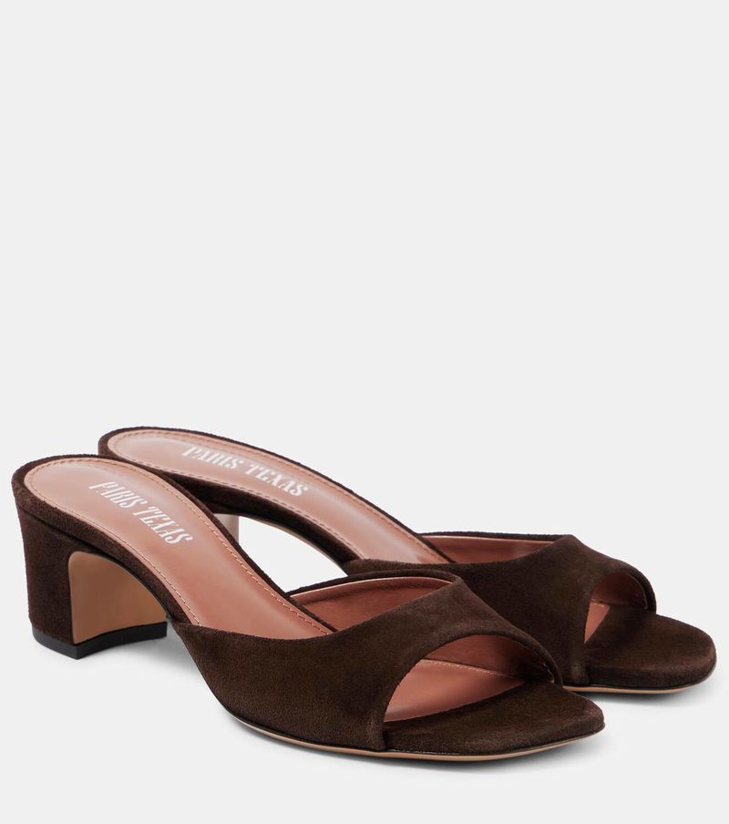 Lara 50 Suede Mules – Paris Texas