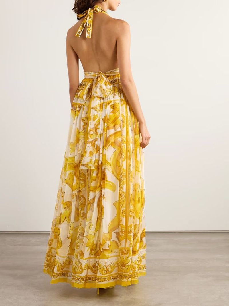 Halter Maxi with an Open Back