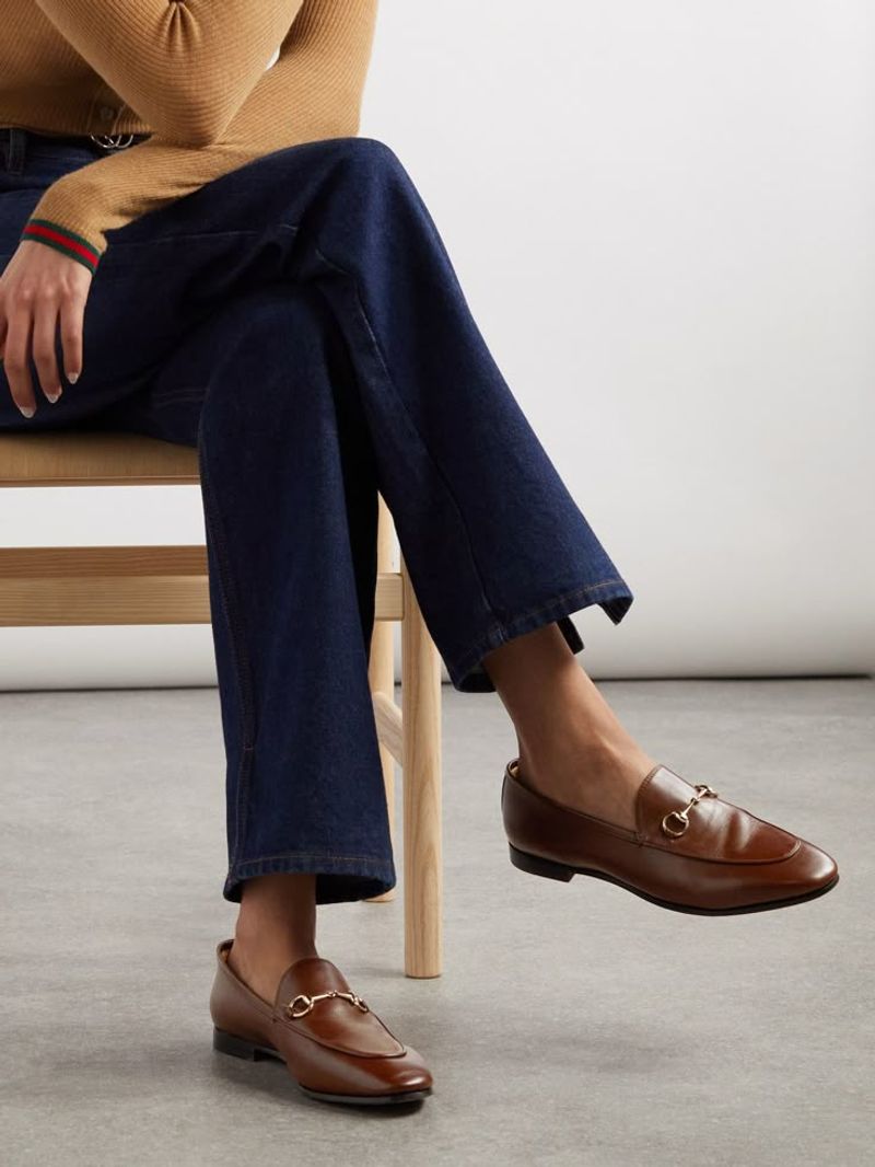 Gucci Jordaan Leather Loafers