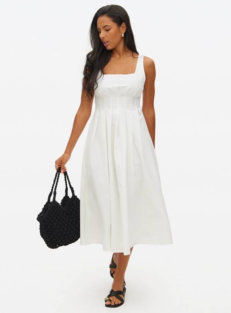 Sainsbury’s Tu Clothing – White Structured Midaxi Summer Dress