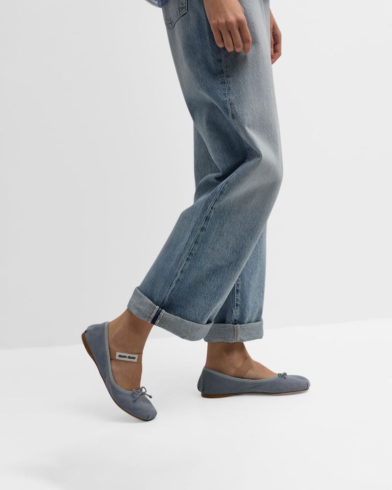 Miu Miu Suede Ballerinas