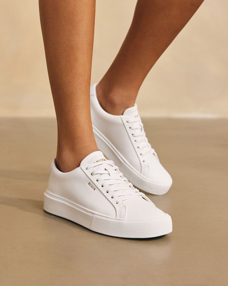 Clean White Leather Sneakers