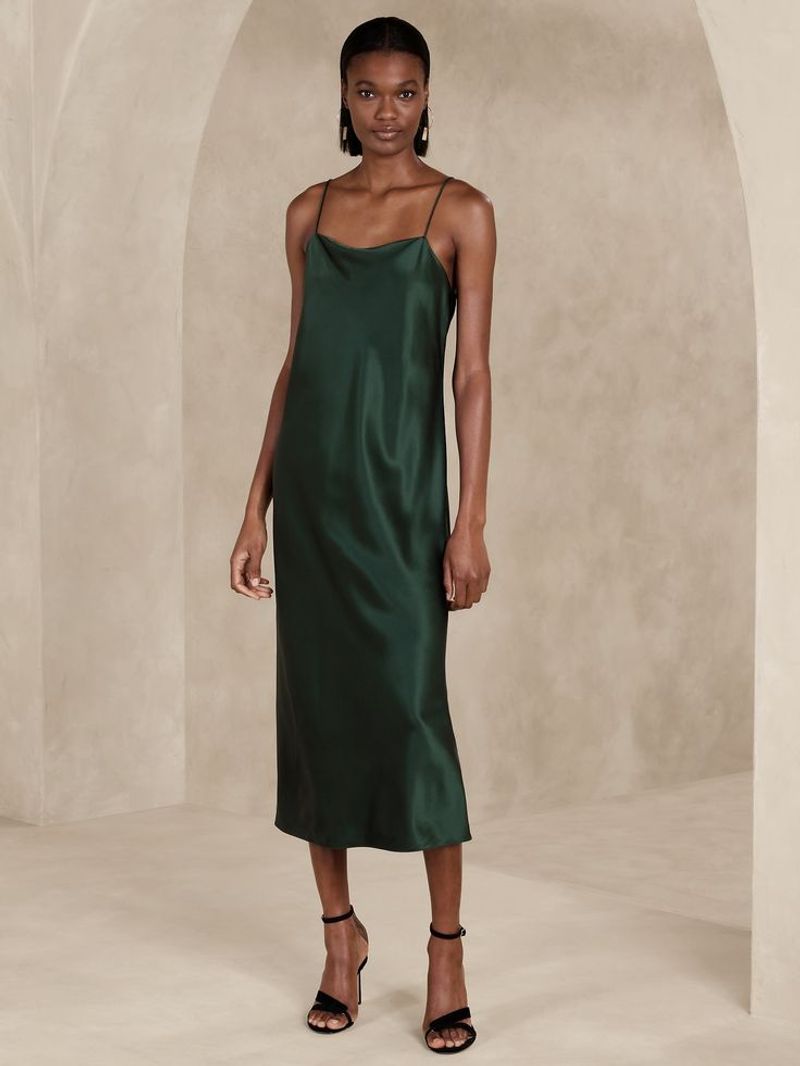 Banana Republic Silk Midi Slip Dress