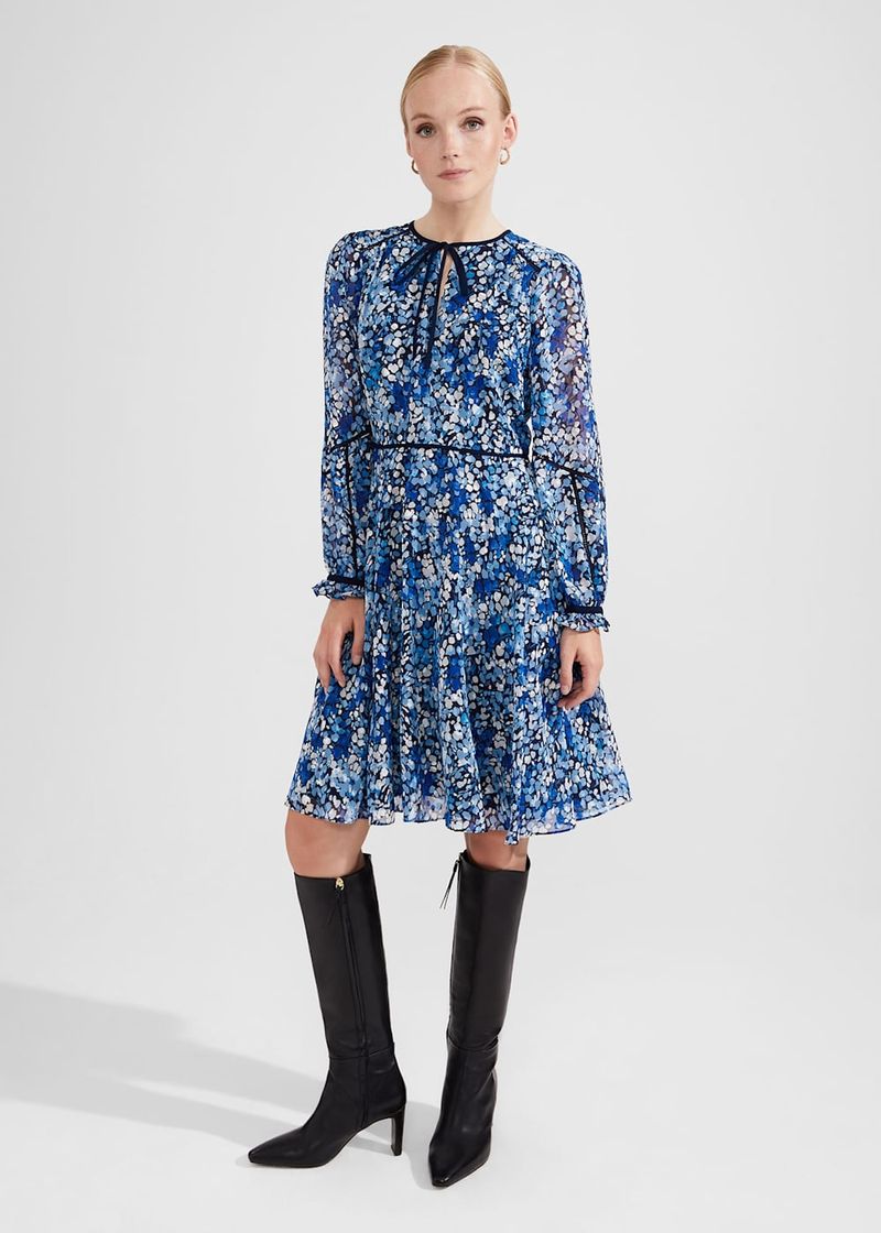 Hobbs London Sasha Linen Shift Dress