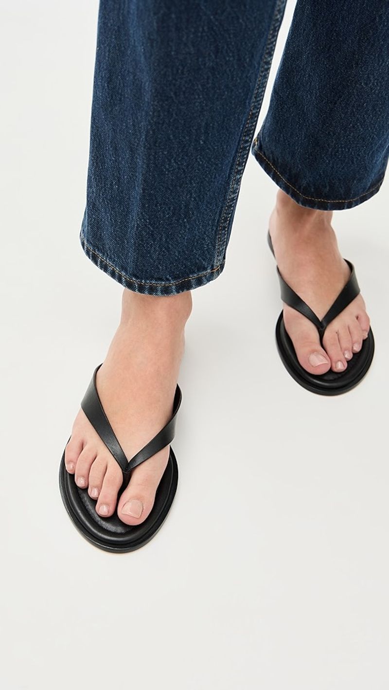 Reformation Jessie Leather Thong Sandals