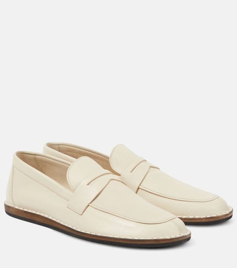 The Row Cary Loafer in Leather